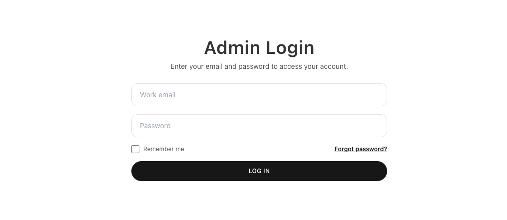 Log In to Your Admin Dashboard