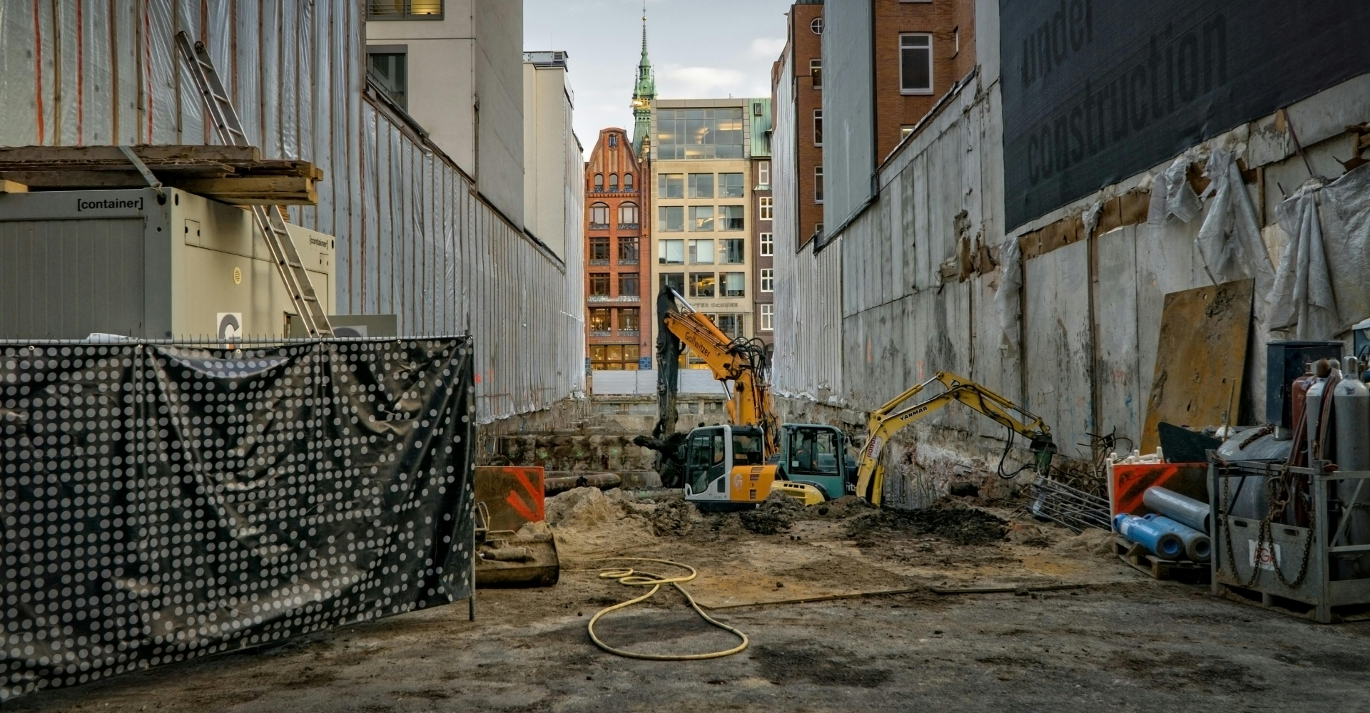 Construction site workers